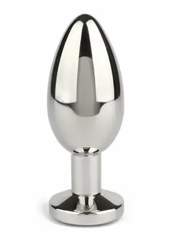 Mr. Steel Jeweled Plug Large Stainless Steel with Gemstone Base