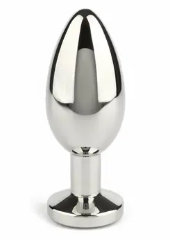 Mr. Steel Jeweled Plug Large Stainless Steel with Gemstone Base
