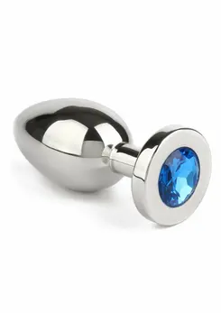 Mr. Steel Jeweled Plug Medium Stainless Steel with Gemstone Base