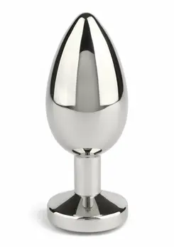 Mr. Steel Jeweled Plug Medium Stainless Steel with Gemstone Base