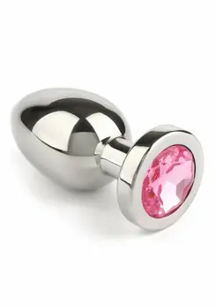 Mr. Steel Jeweled Plug Small Stainless Steel with Gemstone Base