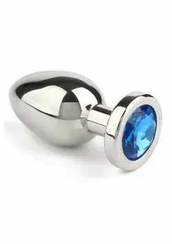 Mr. Steel Jeweled Anal Plug Small Stainless Steel Gem Base