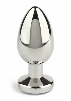 Mr. Steel Jeweled Anal Plug Small Stainless Steel Gem Base