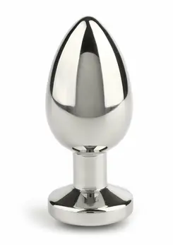 Mr. Steel Jeweled Plug Small Stainless Steel with Gemstone Base