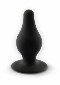 Silex-D Plug Model 2 Small Black Thermo-Reactive Silicone 8.2 cm