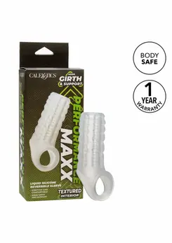 Performance Maxx Liquid Silicone Reversible Sleeve, Dual-Textured, Black