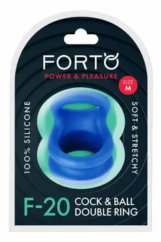FORTO F-20 Ball Stretcher Medium Blue Premium Silicone Ring