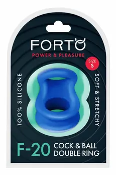 FORTO F-20 Balls Stretcher Small Blue Premium Silicone Ring
