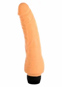 Vinyl P-Shape Vibrator No.2 Multi-Speed Anatomical Model, 19 cm