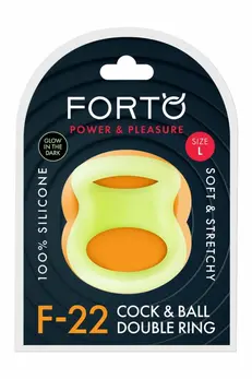 FORTO F-22 D Ring Large Glow Premium Silicone, Stretchable, Luminous