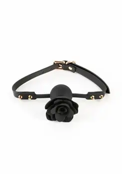 Fetish & Fashion Kristine Gag Adjustable PU Ball Gag Black