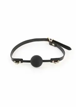 Fetish & Fashion Carol Gag Adjustable PU Ball Gag Black