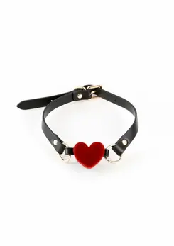 Fetish & Fashion Katherine Gag Adjustable PU Ball Restraint Black