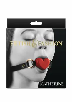 Fetish & Fashion Katherine Gag Adjustable PU Ball Restraint Black