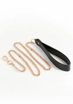 Fetish & Fashion Nyx Leash Gold Chain Soft Handle Accessory
