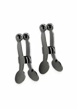 NS Novelties Bound Adjustable Nipple Clamps C1 Silicone Tips Metal