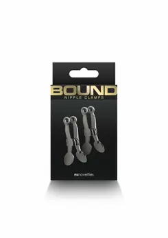NS Novelties Bound Adjustable Nipple Clamps C1 Silicone Tips Metal