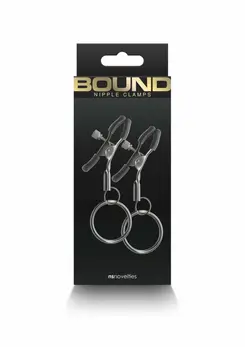 NS Novelties Bound Adjustable Nipple Clamps C2 Nickel-Free Silicone Tips