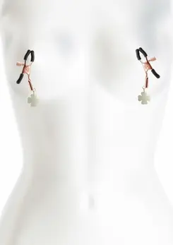 NS Novelties Bound Adjustable Nipple Clamps G4 Nickel-Free Silicone Tips