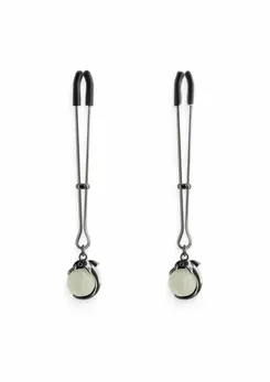 NS Novelties Nipple Clamps G1 Adjustable Silicone-Tipped Metal Clips