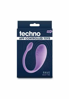 Techno Rave Silicone Intimate Device with App Control, Rechargeable, 10 Modes
