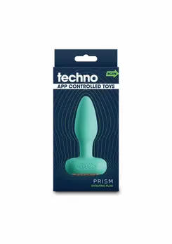 Techno Prism Rotating Silicone Plug with App Control, 16 Modes, Black
