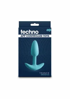Techno Trance Vibrating Plug Silicone APP-Controlled 9 Functions Black
