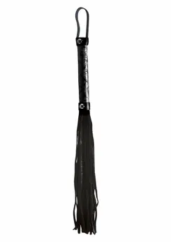 Sportsheets Whip Vinyl & Leather Black 45cm - Durable Play Accessory