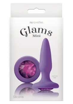 Glams Mini Rainbow Gem Silicone Plug with Colorful Jewel Accent