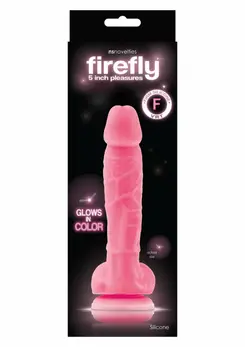 Firefly Dildo 5 inch Glow-in-the-Dark Silicone Model Suction Cup
