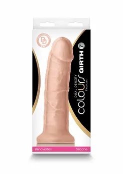 NS Novelties Colours Dual Density Wide 7 inch Platinum Silicone Model