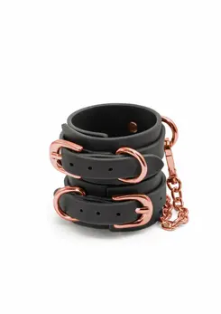 NS Novelties Bondage Couture Wrist Cuffs Blue - Elegant Adjustable Restraints