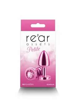 NS Novelties Rear Assets Petite Chrome-Plated Aluminum Plug Pink Gem