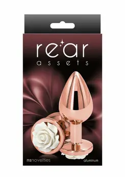 Rose Buttplug Medium Chrome-Plated Aluminum Visual Accent