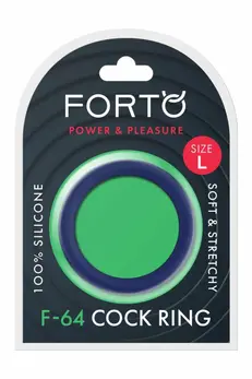 FORTO F-64 Wide Silicone Ring Large Blue 50mm Premium Stretchable