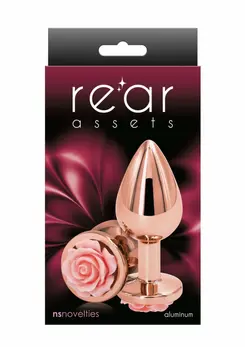 Rose Buttplug Medium Chrome-Plated Aluminum Visual Accent