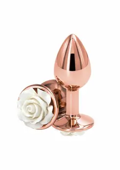 Rose Buttplug Small Chrome-Plated Aluminum Intimate Accessory