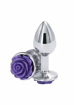 Rose Buttplug Small Chrome-Plated Aluminum Intimate Accessory