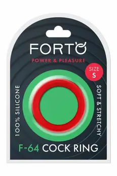 FORTO F-64 Wide Silicone Ring 40mm Small Red Premium Stretchable