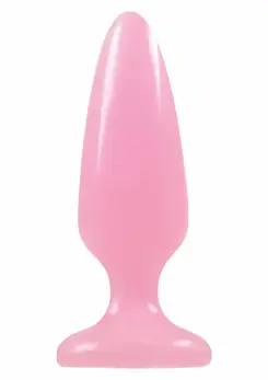 Pleasure Plug Medium TPE Illuminated Intimate Trainer - Blue