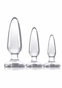 Jelly Rancher Trainer Kit Flexible Anal Plug Set 3 Sizes TPE Suction Cup