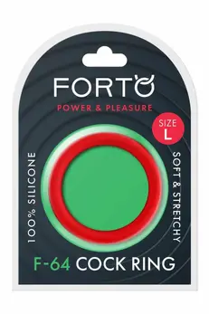FORTO F-64 Wide Silicone Ring Large 50mm Red Premium Stretchable