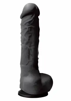 Pleasures Colours 8 inch Silicone Anatomical Model Black