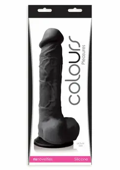 Pleasures Colours 8 inch Silicone Anatomical Model Black