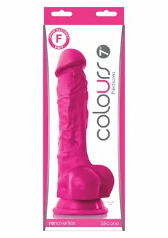 Pleasures 7 inch Silicone Model - Satin Surface, Assorted Colors
