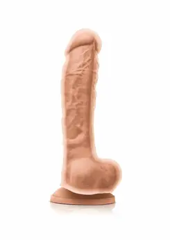 Colours Dual Density 8 inch Platinum Silicone Intimate Model Black