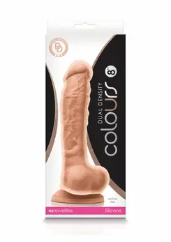 Colours Dual Density 8 inch Platinum Silicone Intimate Model Black