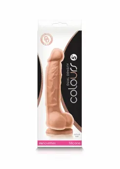 Colours Dual Density 5 inch Platinum Silicone Model with Suction Cup