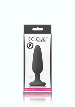 Colours Pleasures Small Plug Platinum Silicone Suction Base Black