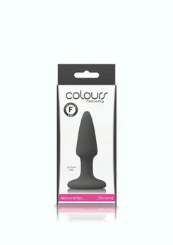 Colours Pleasures Mini Plug Platinum Silicone Black Small